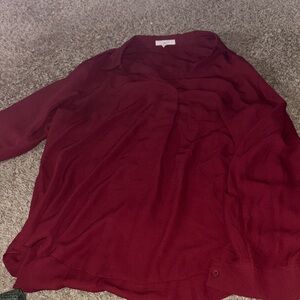Maurices Burgundy Women's Blouse